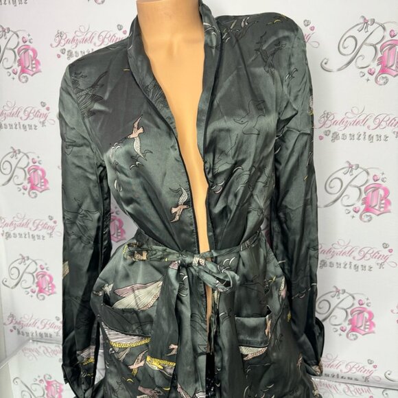 Aritzia pilier jacket fish 🐠 Japan Asia style koi fish shiny satiny silky feel - Picture 8 of 16